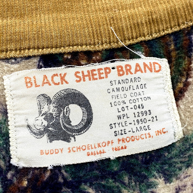 【現状渡し品】【メンズ】 BLACK SHEEP BRAND ブラックシープブランド LOT 045 60S-70S CAMO HUNTING JACKET 60-70年代 カモ ハンティングジャケット アウター 長袖 146-250811-ma-18-izu サイズ：L カラー：マルチ 万代Net店