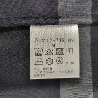 【中古品】【メンズ】 BLACK LABELCRESTBRIDGE ブラックレーベル・クレストブリッジ 51M12-712-09 OPEN COLLAR CHECK SS SHIRT オープン カラーシャツ チェック 半袖 トップス 141-250809-rk-06-izu サイズ：M カラー：ブラック×グレー 万代Net店