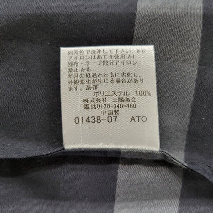 【中古品】【メンズ】 BLACK LABELCRESTBRIDGE ブラックレーベル・クレストブリッジ 51M12-712-09 OPEN COLLAR CHECK SS SHIRT オープン カラーシャツ チェック 半袖 トップス 141-250809-rk-06-izu サイズ：M カラー：ブラック×グレー 万代Net店