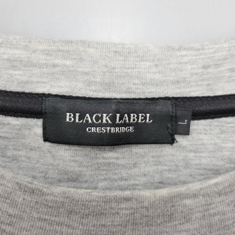 【中古品】【メンズ】 BLACK LABELCRESTBRIDGE ブラックレーベル・クレストブリッジ 51P61-771-04 SWEATSHIRT スウェット シャツ トップス 長袖 トレーナー 141-250809-rk-03-izu サイズ：L カラー：グレー 万代Net店