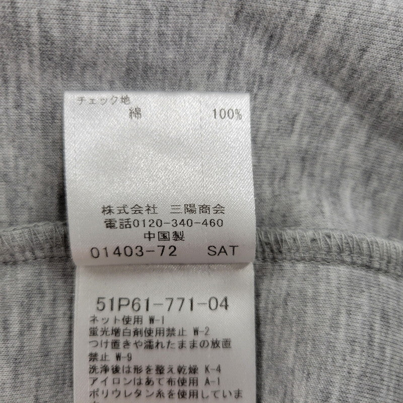 【中古品】【メンズ】 BLACK LABELCRESTBRIDGE ブラックレーベル・クレストブリッジ 51P61-771-04 SWEATSHIRT スウェット シャツ トップス 長袖 トレーナー 141-250809-rk-03-izu サイズ：L カラー：グレー 万代Net店