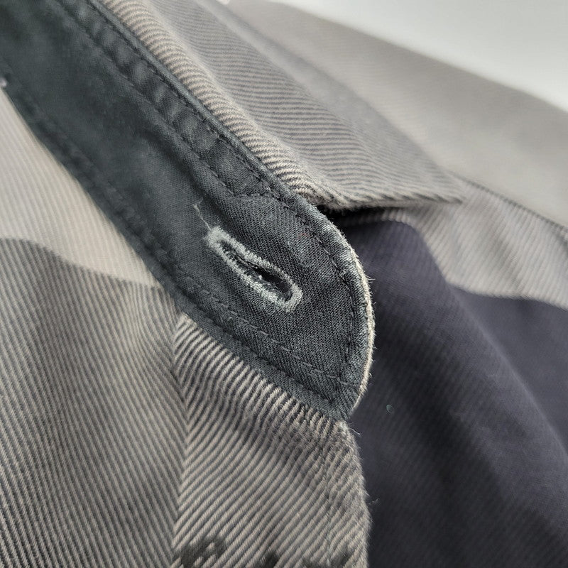 【中古品】【メンズ】 BLACK LABELCRESTBRIDGE ブラックレーベル・クレストブリッジ 51M15-813-08 ビッグスケール チェック シャツ トップス 長袖 オーバーサイズ 141-250809-rk-02-izu サイズ：M カラー：グレー×ブラック 万代Net店