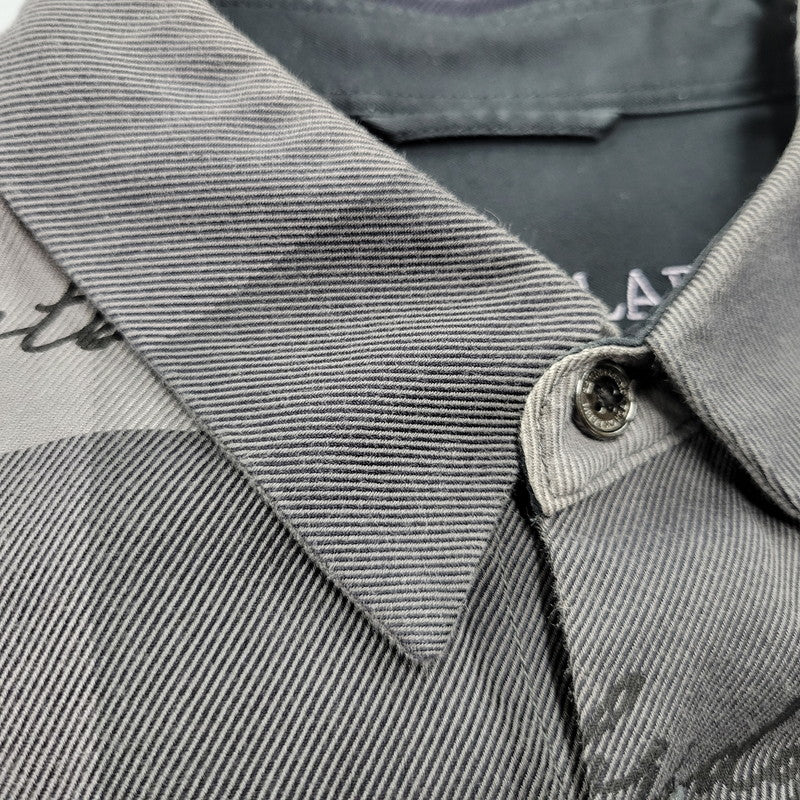 【中古品】【メンズ】 BLACK LABELCRESTBRIDGE ブラックレーベル・クレストブリッジ 51M15-813-08 ビッグスケール チェック シャツ トップス 長袖 オーバーサイズ 141-250809-rk-02-izu サイズ：M カラー：グレー×ブラック 万代Net店