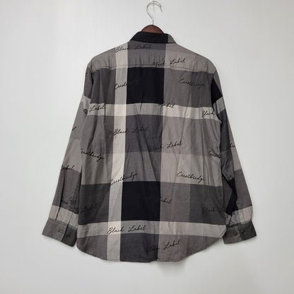 【中古品】【メンズ】 BLACK LABELCRESTBRIDGE ブラックレーベル・クレストブリッジ 51M15-813-08 ビッグスケール チェック シャツ トップス 長袖 オーバーサイズ 141-250809-rk-02-izu サイズ：M カラー：グレー×ブラック 万代Net店