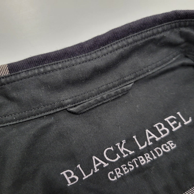 【中古品】【メンズ】 BLACK LABELCRESTBRIDGE ブラックレーベル・クレストブリッジ 51M15-813-08 ビッグスケール チェック シャツ トップス 長袖 オーバーサイズ 141-250809-rk-02-izu サイズ：M カラー：グレー×ブラック 万代Net店