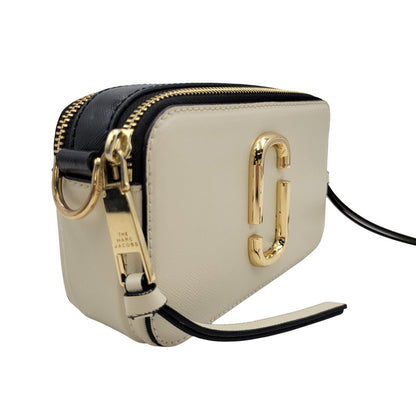 【中古品】【レディース】 MARC JACOBS マークジェイコブス THE SNAPSHOT SHOULDER BAG M0012007 スナップショット ショルダーバッグ カバン 鞄 188-250807-as-14-izu カラー：クリーム系×ブラック 万代Net店