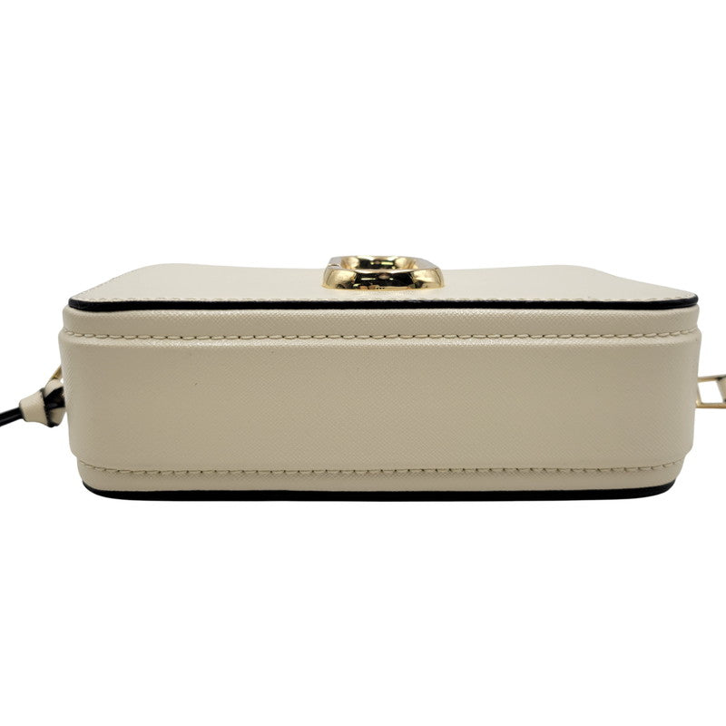 【中古品】【レディース】 MARC JACOBS マークジェイコブス THE SNAPSHOT SHOULDER BAG M0012007 スナップショット ショルダーバッグ カバン 鞄 188-250807-as-14-izu カラー：クリーム系×ブラック 万代Net店