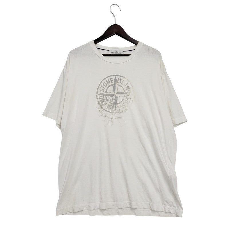【中古品】【メンズ】 STONE ISLAND ストーンアイランド REFLECTIVE ONE PRINT TEE 80152RC87 リフレクティブ プリント Tシャツ 半袖 トップス 141-250807-as-04-izu サイズ：L カラー：ホワイト 万代Net店
