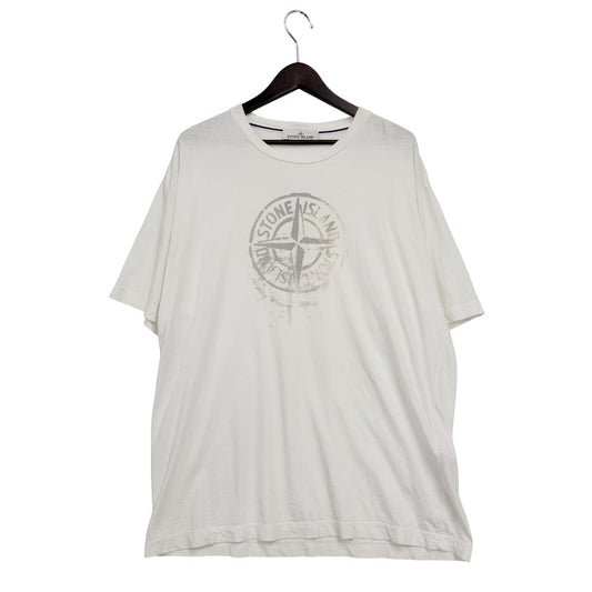【中古品】【メンズ】 STONE ISLAND ストーンアイランド REFLECTIVE ONE PRINT TEE 80152RC87 リフレクティブ プリント Tシャツ 半袖 トップス 141-250807-as-04-izu サイズ：L カラー：ホワイト 万代Net店