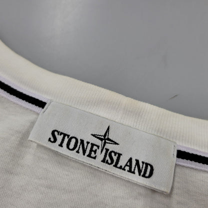 【中古品】【メンズ】 STONE ISLAND ストーンアイランド REFLECTIVE ONE PRINT TEE 80152RC87 リフレクティブ プリント Tシャツ 半袖 トップス 141-250807-as-04-izu サイズ：L カラー：ホワイト 万代Net店