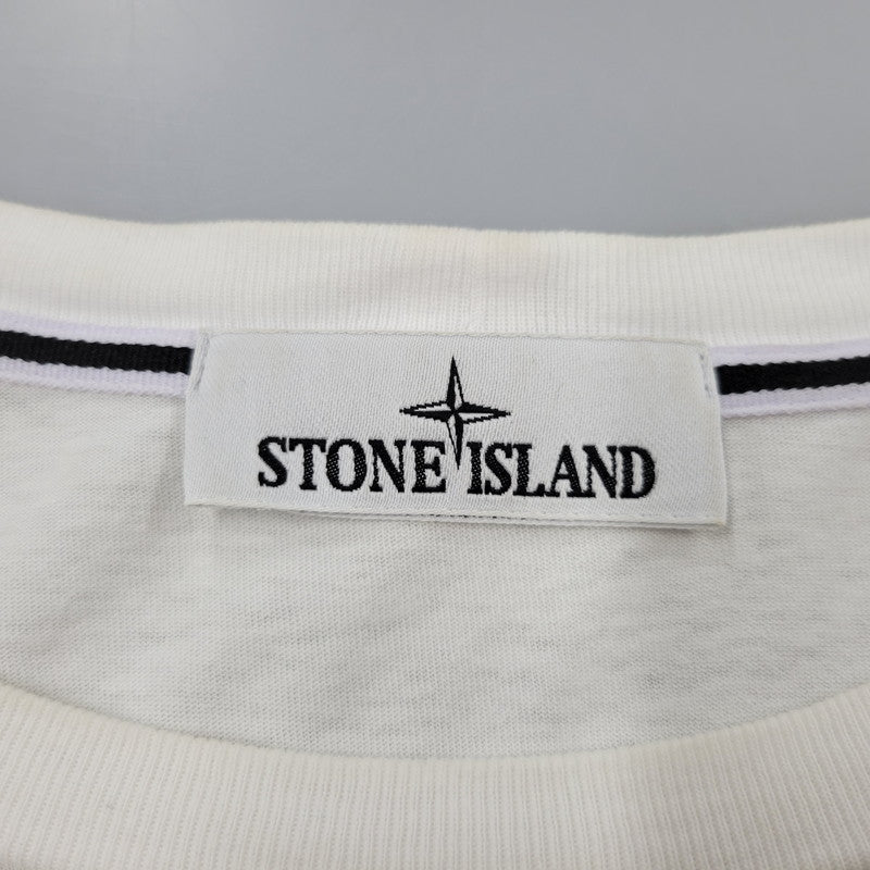 【中古品】【メンズ】 STONE ISLAND ストーンアイランド REFLECTIVE ONE PRINT TEE 80152RC87 リフレクティブ プリント Tシャツ 半袖 トップス 141-250807-as-04-izu サイズ：L カラー：ホワイト 万代Net店