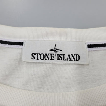 【中古品】【メンズ】 STONE ISLAND ストーンアイランド REFLECTIVE ONE PRINT TEE 80152RC87 リフレクティブ プリント Tシャツ 半袖 トップス 141-250807-as-04-izu サイズ：L カラー：ホワイト 万代Net店