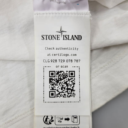 【中古品】【メンズ】 STONE ISLAND ストーンアイランド REFLECTIVE ONE PRINT TEE 80152RC87 リフレクティブ プリント Tシャツ 半袖 トップス 141-250807-as-04-izu サイズ：L カラー：ホワイト 万代Net店