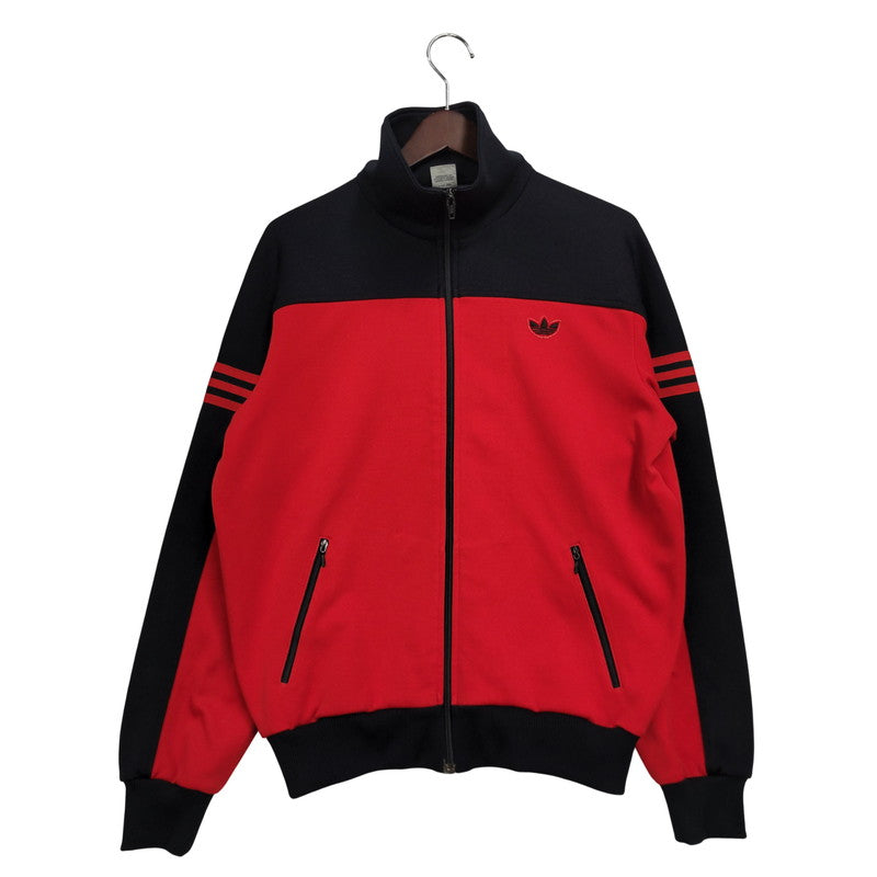 【中古品】【メンズ】 adidas アディダス TRACK JACKET ATS-44F トラックジャケット デサント製 西ドイツタグ 146-250807-as-05-izu サイズ：5 カラー：レッド×ブラック 万代Net店