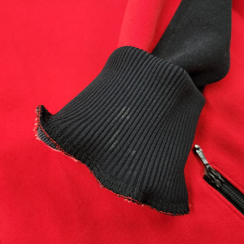 【中古品】【メンズ】 adidas アディダス TRACK JACKET ATS-44F トラックジャケット デサント製 西ドイツタグ 146-250807-as-05-izu サイズ：5 カラー：レッド×ブラック 万代Net店