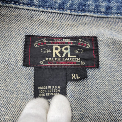 【中古品】【メンズ】 RRL ダブルアールエル DENIM JACKET デニムジャケット USA製 3星タグ アウター 145-250807-as-06-izu サイズ：XL カラー：インディゴ 万代Net店