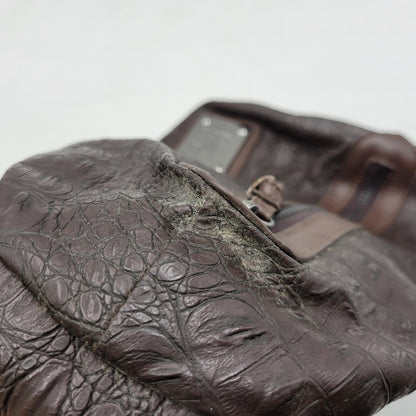 【中古品】【メンズ/レディース】 ROEN BLACK ロエンブラック クロコ型押し BODY BAG ボディバッグ 鞄 カバン 188-250812-ma-12-izu カラー：ブラウン 万代Net店