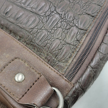 【中古品】【メンズ/レディース】 ROEN BLACK ロエンブラック クロコ型押し BODY BAG ボディバッグ 鞄 カバン 188-250812-ma-12-izu カラー：ブラウン 万代Net店