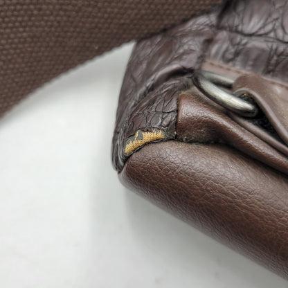 【中古品】【メンズ/レディース】 ROEN BLACK ロエンブラック クロコ型押し BODY BAG ボディバッグ 鞄 カバン 188-250812-ma-12-izu カラー：ブラウン 万代Net店