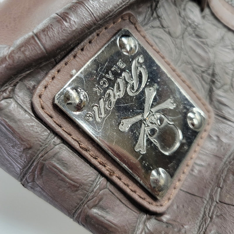 【中古品】【メンズ/レディース】 ROEN BLACK ロエンブラック クロコ型押し BODY BAG ボディバッグ 鞄 カバン 188-250812-ma-12-izu カラー：ブラウン 万代Net店