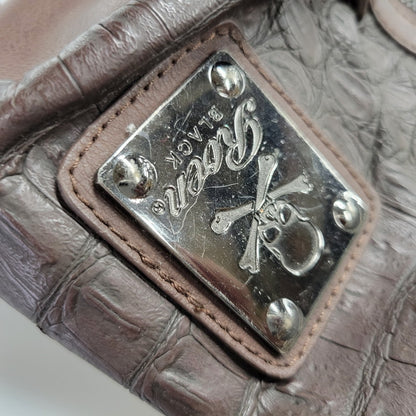 【中古品】【メンズ/レディース】 ROEN BLACK ロエンブラック クロコ型押し BODY BAG ボディバッグ 鞄 カバン 188-250812-ma-12-izu カラー：ブラウン 万代Net店