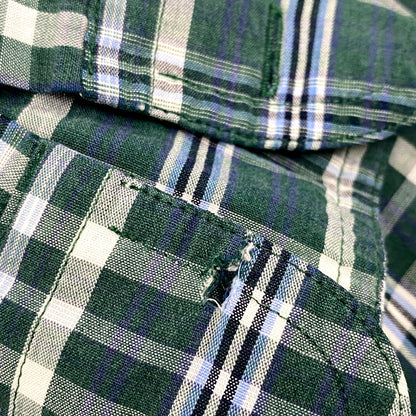 【中古品】【メンズ】 CHAPS RALPH LAUREN チャップス ラルフローレン LS BD SHIRT ロングスリーブ ボタンダウン シャツ 長袖 チェック トップス 146-250811-as-34-izu サイズ：L カラー：グリーン系 万代Net店