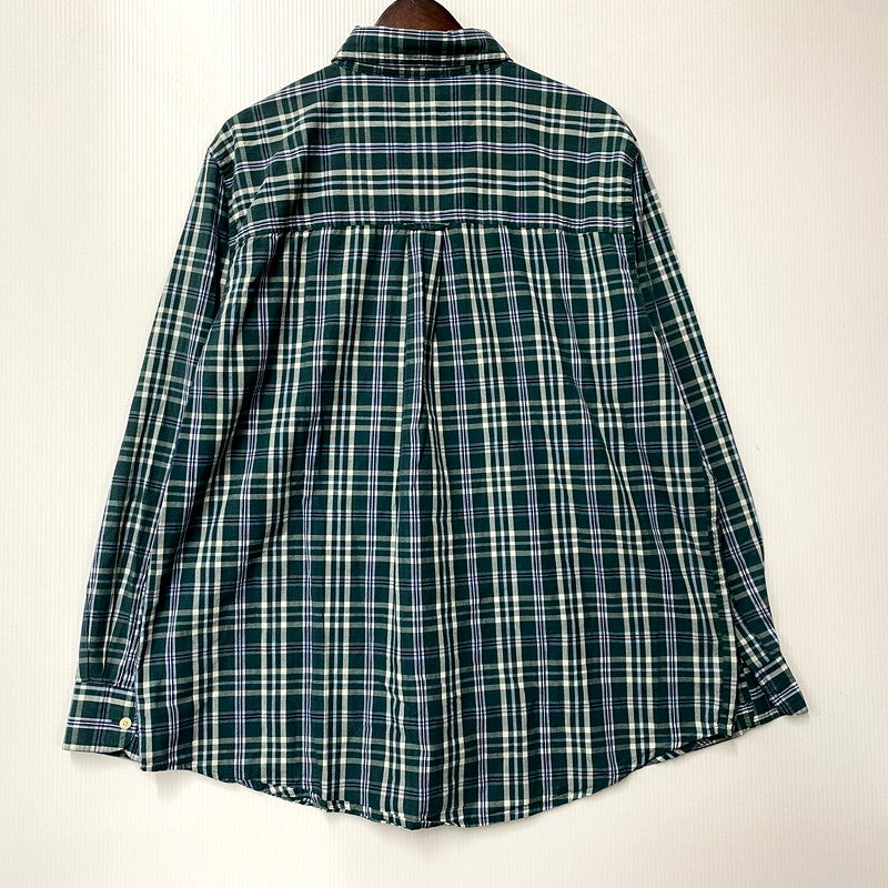 【中古品】【メンズ】 CHAPS RALPH LAUREN チャップス ラルフローレン LS BD SHIRT ロングスリーブ ボタンダウン シャツ 長袖 チェック トップス 146-250811-as-34-izu サイズ：L カラー：グリーン系 万代Net店