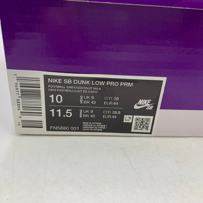 【中古美品】【メンズ】 NIKE SB ナイキエスビー DUNK LOW PRO PRM FN5880-001 ダンク ロー プロ プレミアム スニーカー シューズ 靴 160-250808-as-06-izu サイズ：28cm カラー：FOOTBALL GREY/COCONUT MILK 万代Net店