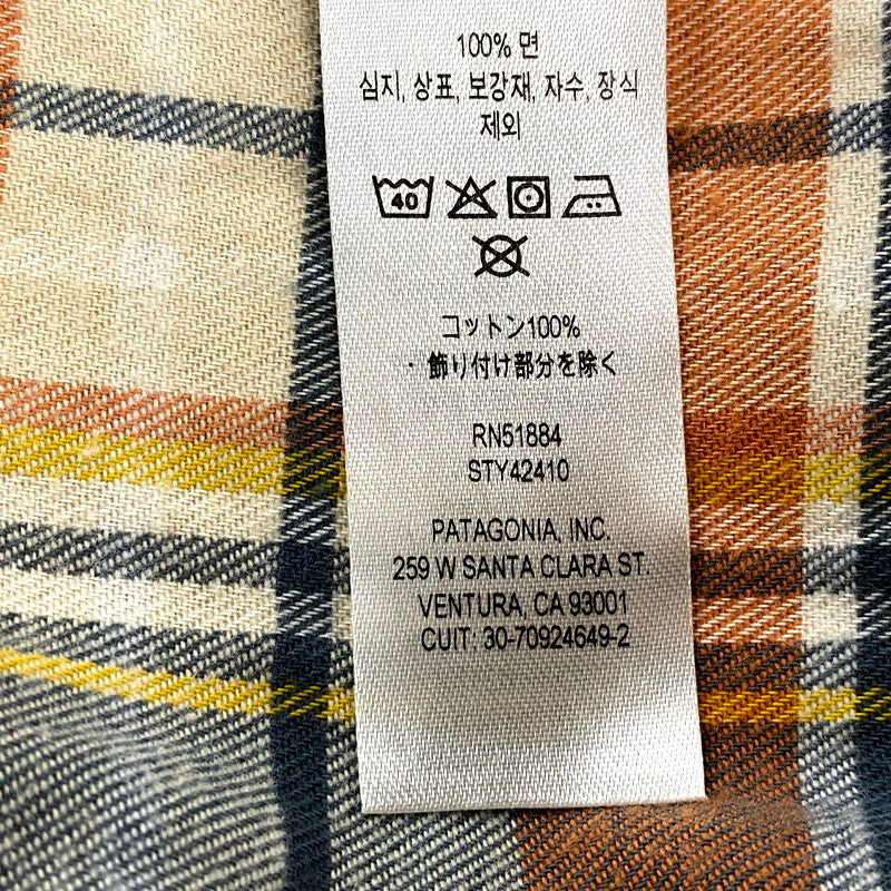 【中古品】【メンズ】 patagonia パタゴニア LS FJORD FLANNEL SHIRT 42410FA23 ロングスリーブ フィヨルド フランネル シャツ 長袖 チェック トップス 144-250811-as-33-izu サイズ：M カラー：マルチカラー 万代Net店