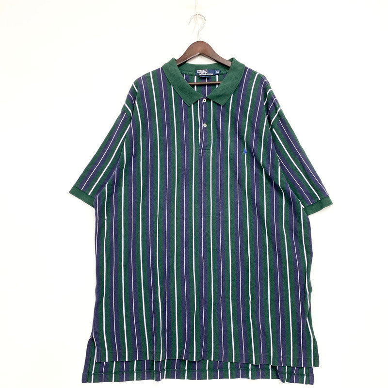 【中古品】【メンズ】 Polo by Ralph Lauren ポロバイラルフローレン PIMA COTTON 90S SS POLO SHIRT ピマコットン 90年代 ショートスリーブポロシャツ トップス 半袖 146-250812-ma-16-izu サイズ：4X カラー：MULTI STRIPE 万代Net店