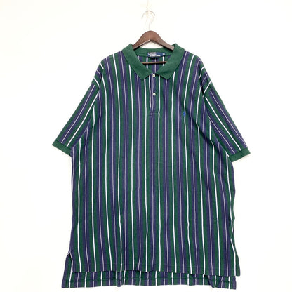 【中古品】【メンズ】 Polo by Ralph Lauren ポロバイラルフローレン PIMA COTTON 90S SS POLO SHIRT ピマコットン 90年代 ショートスリーブポロシャツ トップス 半袖 146-250812-ma-16-izu サイズ：4X カラー：MULTI STRIPE 万代Net店