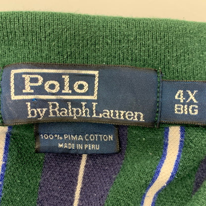【中古品】【メンズ】 Polo by Ralph Lauren ポロバイラルフローレン PIMA COTTON 90S SS POLO SHIRT ピマコットン 90年代 ショートスリーブポロシャツ トップス 半袖 146-250812-ma-16-izu サイズ：4X カラー：MULTI STRIPE 万代Net店