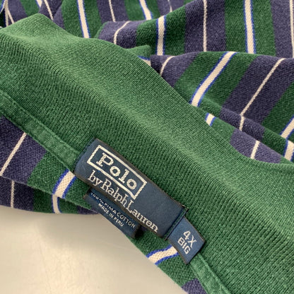 【中古品】【メンズ】 Polo by Ralph Lauren ポロバイラルフローレン PIMA COTTON 90S SS POLO SHIRT ピマコットン 90年代 ショートスリーブポロシャツ トップス 半袖 146-250812-ma-16-izu サイズ：4X カラー：MULTI STRIPE 万代Net店
