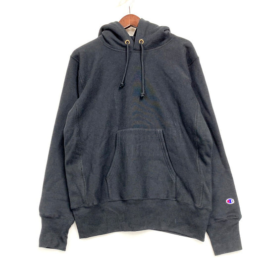 【中古品】【メンズ】 Champion チャンピオン REVERSE WEAVE HOODED SWEATSHIRT C3-Y132 リバースウィーブ フーデッド スウェットシャツ 青単タグ パーカー 長袖 トップス 148-250814-as-13-izu サイズ：L カラー：ブラック 万代Net店