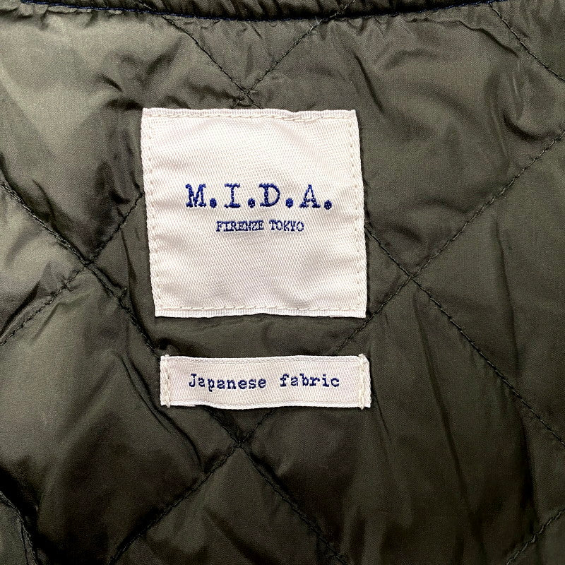 【中古品】【メンズ】 M.I.D.A. ミダ DOWN PADDING HARRINGTON JACKET M183201 ダウン パディング ハリントン ジャケット アウター 141-250810-ay-11-izu サイズ：46 カラー：ネイビー 万代Net店