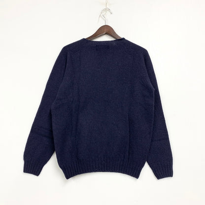 【中古品】【メンズ】 HARLEY ハーレー スコットランド製 WOOL KNIT SWEATER ウールニットセーター トップス 長袖 141-250812-ma-19-izu サイズ：40 カラー：NAVY 万代Net店