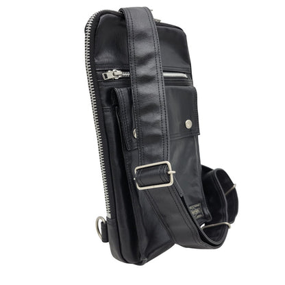 【中古美品】【メンズ】 PORTER ポーター FREESTYLE BODY BAG フリースタイル ボディバッグ 鞄 カバン 188-250809-ma-07-izu カラー：BLACK 万代Net店
