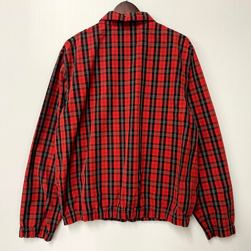【中古品】【メンズ】 Polo by Ralph Lauren ポロバイラルフローレン CHECK PATTERN SWING TOP JACKET チェック パターン スイング トップ ジャケット 長袖 ロゴ 刺繍 アウター 146-250810-ay-06-izu サイズ：M カラー：レッド系 万代Net店