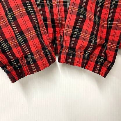 【中古品】【メンズ】 Polo by Ralph Lauren ポロバイラルフローレン CHECK PATTERN SWING TOP JACKET チェック パターン スイング トップ ジャケット 長袖 ロゴ 刺繍 アウター 146-250810-ay-06-izu サイズ：M カラー：レッド系 万代Net店