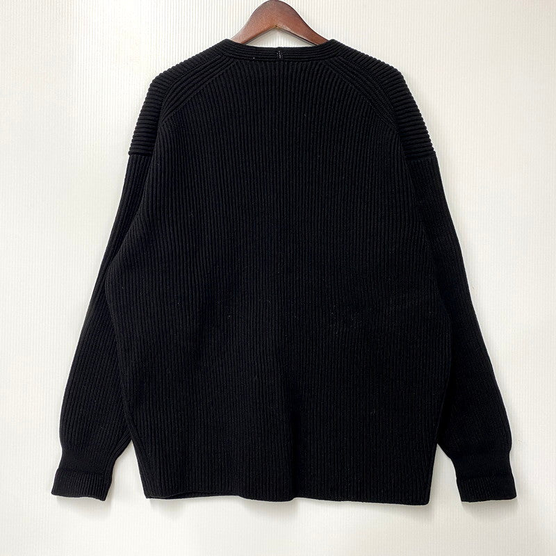 【中古品】【メンズ】 AURALEE オーラリー 21AW SUPER FINE WOOL RIB KNIT BIG CARDIGAN A21AC03RK スーパー ファイン ウール リブ ニット ビッグ カーディガン 厚手 トップス 140-250810-ay-09-izu サイズ：4 カラー：ブラック 万代Net店