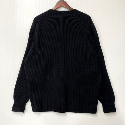 【中古品】【メンズ】 AURALEE オーラリー 21AW SUPER FINE WOOL RIB KNIT BIG CARDIGAN A21AC03RK スーパー ファイン ウール リブ ニット ビッグ カーディガン 厚手 トップス 140-250810-ay-09-izu サイズ：4 カラー：ブラック 万代Net店