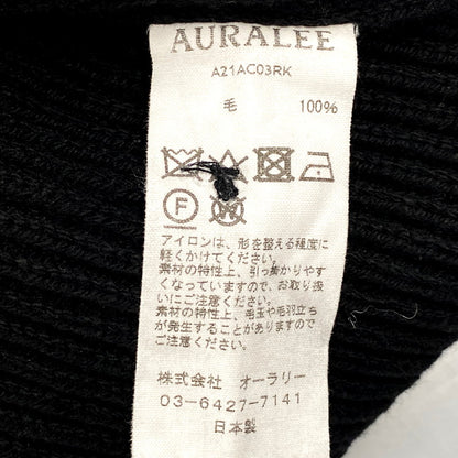 【中古品】【メンズ】 AURALEE オーラリー 21AW SUPER FINE WOOL RIB KNIT BIG CARDIGAN A21AC03RK スーパー ファイン ウール リブ ニット ビッグ カーディガン 厚手 トップス 140-250810-ay-09-izu サイズ：4 カラー：ブラック 万代Net店