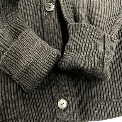 【中古品】【メンズ】 AURALEE オーラリー 21AW SUPER FINE WOOL RIB KNIT BIG CARDIGAN A21AC03RK スーパー ファイン ウール リブ ニット ビッグ カーディガン 厚手 トップス 140-250810-ay-09-izu サイズ：4 カラー：ブラック 万代Net店