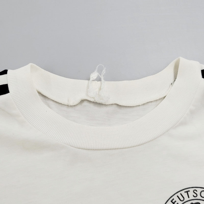【中古品】【メンズ】 adidas アディダス GERMANY NATIONAL FOOTBALL TEAM T-SHIRT ジャーマニー ナショナル フットボール チーム Ｔシャツ トップス 半袖 146-250814-ya-02-izu サイズ：M カラー：ホワイト 万代Net店