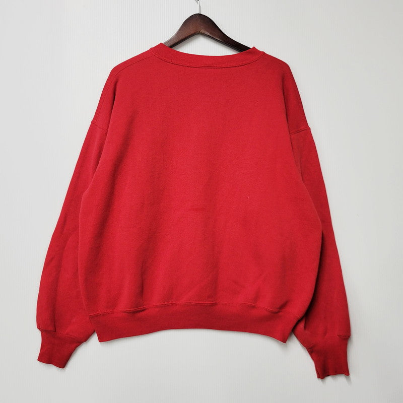 【現状渡し品】【メンズ】 PANNILL パニール USA製 前V CHARLEVOIX シャルルボア SWEATSHIRT スウェットシャツ トップス 長袖 トレーナー 146-250814-ya-05-izu サイズ：XL カラー：レッド 万代Net店