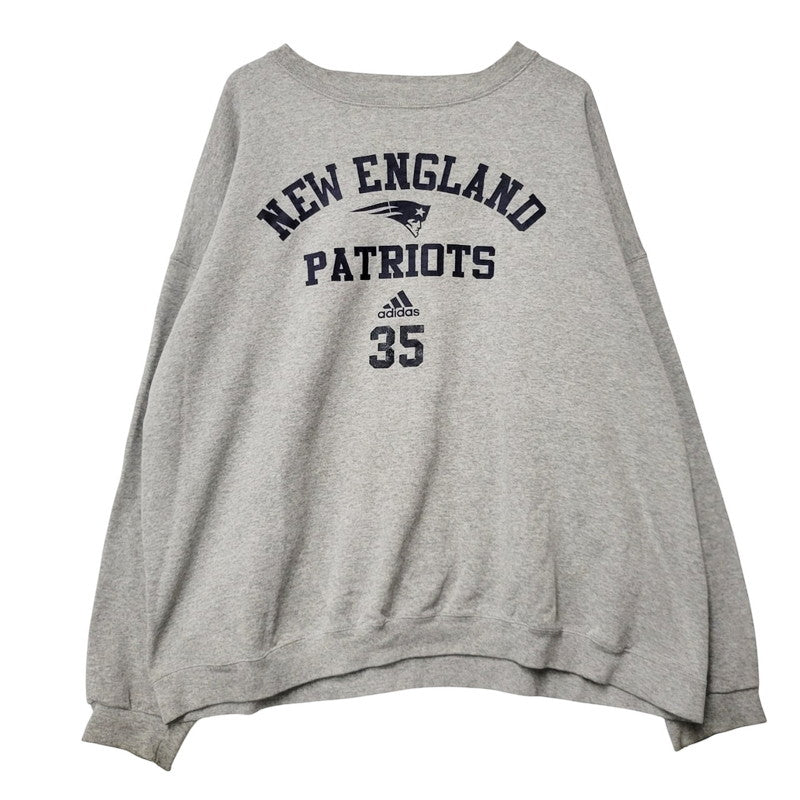 【中古品】【メンズ】 adidas アディダス USA製 NEW ENGLAND PATRIOTS ニューイングランド ペイトリオッツ SWEATSHIRT スウェットシャツ トップス トレーナー 長袖　 146-250814-ya-09-izu サイズ：2XL カラー：グレー 万代Net店