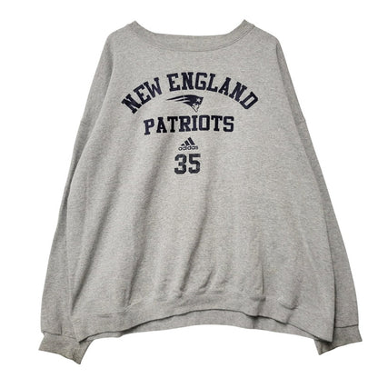 【中古品】【メンズ】 adidas アディダス USA製 NEW ENGLAND PATRIOTS ニューイングランド ペイトリオッツ SWEATSHIRT スウェットシャツ トップス トレーナー 長袖　 146-250814-ya-09-izu サイズ：2XL カラー：グレー 万代Net店