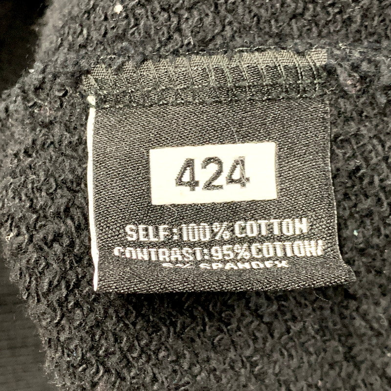 【中古品】【メンズ】 424 フォートゥーフォー LOGO PATCH HOODIE ロゴ パッチ フーディ パーカー 長袖 トップス 142-250814-as-15-izu サイズ：L カラー：ブラック 万代Net店