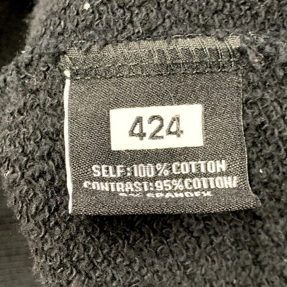 【中古品】【メンズ】 424 フォートゥーフォー LOGO PATCH HOODIE ロゴ パッチ フーディ パーカー 長袖 トップス 142-250814-as-15-izu サイズ：L カラー：ブラック 万代Net店