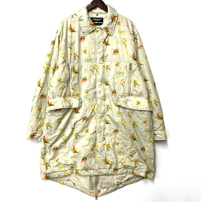 【中古品】【メンズ】 FLOUR DESIGN MODS COAT UC2E4302 フラワー デザイン モッズ コート 総柄 アウター 140-250810-ay-16-izu サイズ：2 カラー：ICE GRAY BASE 万代Net店